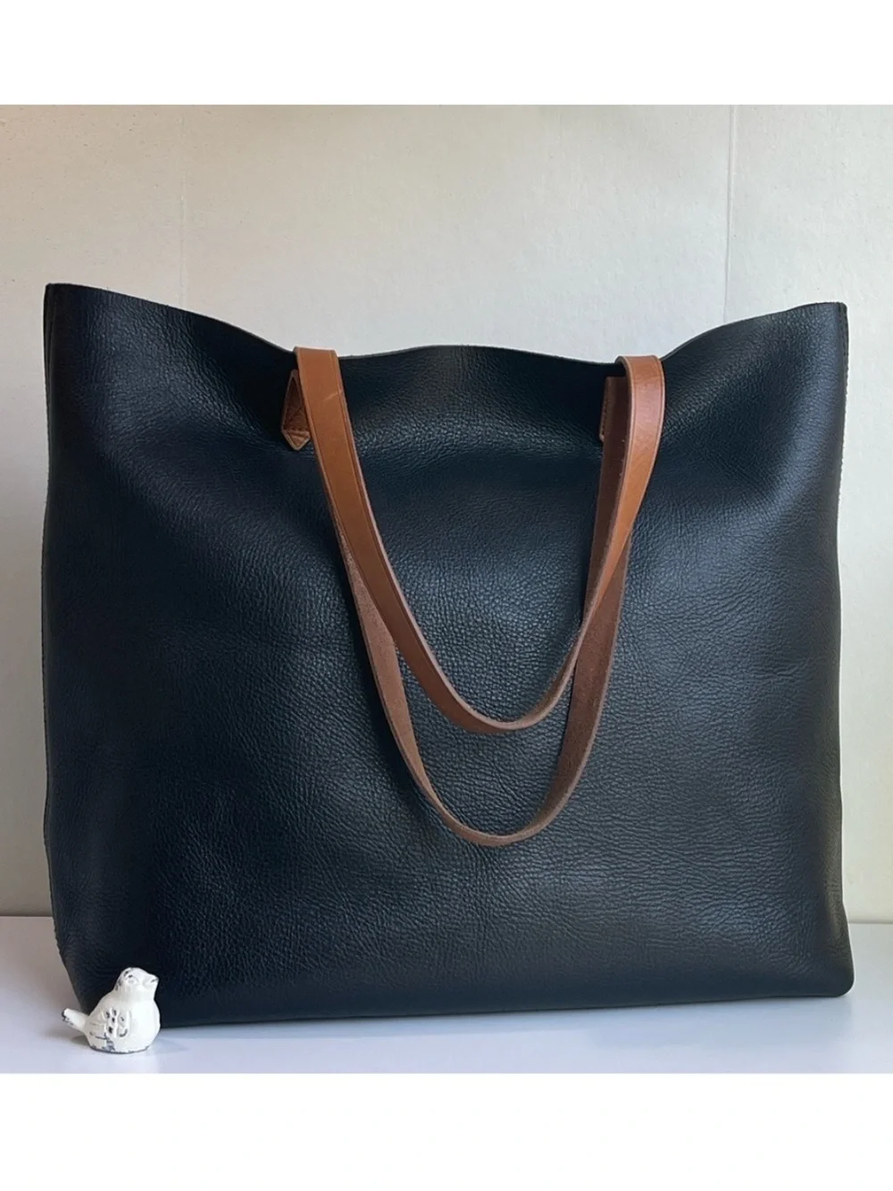 Madewell Top Zip Leather Tote Bag
